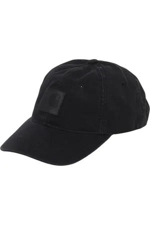 Carhartt Homme, Accessoires, Noir, Taille: ONE Size Chapeau en Toile de Coton Noir avec Patch Logo