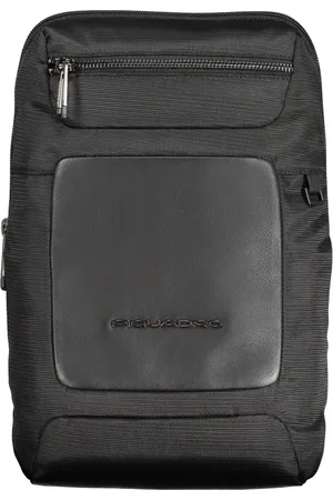 Piquadro Homme, Sacs, Noir, Taille: ONE Size Sac Bandoulière Noir avec Fermeture Éclair