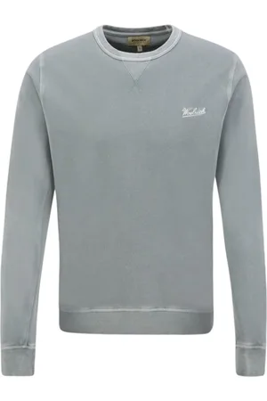 Woolrich Homme, Sweatshirts et sweats à capuche, Vert, Taille: XL Pull Col Rond Vert Logo