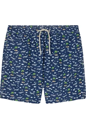 MC2 SAINT BARTH Homme, Maillots de bain, Bleu, Taille: 2XL Vêtements de Mer Palm Plane Maillot de Bain