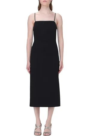 THEORY Femme, Robes, Noir, Taille: 36 FR Élégante Robe Noire à Col Carré
