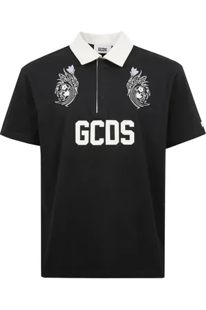 GCDS Homme, Tops, Noir, Taille: L Polo Maille Manches Courtes