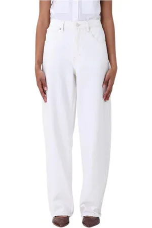 Frame Femme, Jeans, Blanc, Taille: W28 Jeans Droits Blancs pour Femmes