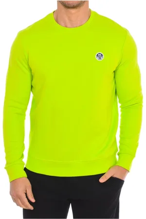 North Sails Homme, Sweatshirts et sweats à capuche, Vert, Taille: L Sweat à col rond côtelé