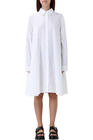 Marni Femme, Robes, Blanc, Taille: 36 FR Robe Chemise en Popeline Blanche