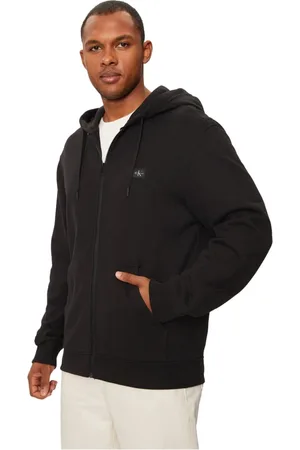 Calvin Klein Homme, Sweatshirts et sweats à capuche, Noir, Taille: M Sweat à Capuche Noir avec Zip