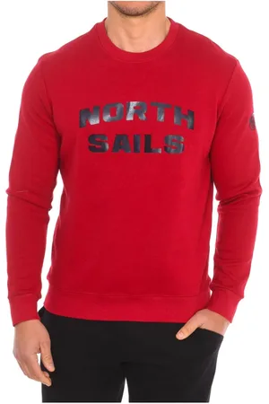 North Sails Homme, Sweatshirts et sweats à capuche, Rouge, Taille: L Sweat à Col Rond Côtelé