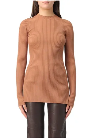 Nanushka Femme, Pulls, Brun, Taille: 42 FR Haut Élégant en Tricot Côtelé