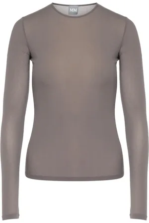 Max Mara Femme, Tops, Gris, Taille: 42 FR Haut Gris Ubaldo Manches Longues