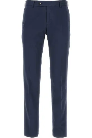 PT Torino Homme, Pantalons, Bleu, Taille: XS Pantalon en Coton Stretch Bleu Marine