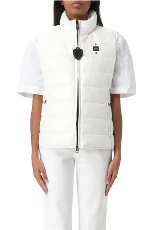 Blauer Femme, Vestes, Blanc, Taille: 40 FR Élégant Gilet Duvet Noir
