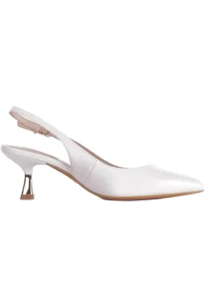 Liu Jo Femme, Chaussures, Blanc, Taille: 38 EU Escarpins blancs à talon avec boucle