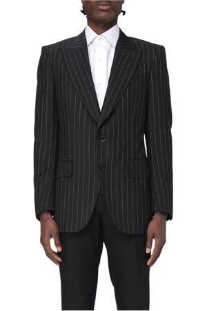 Tom Ford Homme, Costumes, Noir, Taille: L Costume Blazer à Rayures Noires