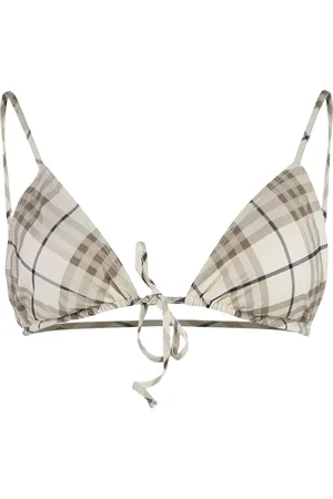 Burberry Femme, Maillots de bain, , Taille: 40 FR Haut de Bikini Triangle avec Motif Check