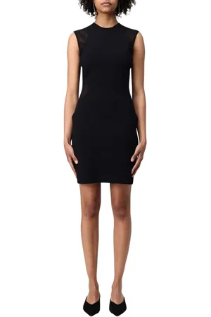 Stella McCartney Femme, Robes, Noir, Taille: 38 FR Robe Bodycon en Maille Transparente
