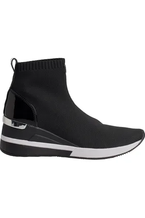 Michael Kors Femme, Chaussures, Noir, Taille: 39 EU Baskets chaussettes montantes avec talon verni