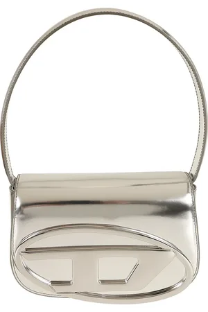 Diesel Femme, Sacs, Gris, Taille: ONE Size Sac bandoulière métallique pour femmes