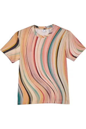 Paul Smith Femme, Tops, Multicolore, Taille: 38 FR T-shirt en coton à manches courtes avec motif Swirl