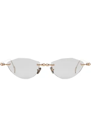 KUBORAUM Femme, Accessoires, Rose, Taille: ONE Size Élégantes Lunettes de Soleil Sans Monture en Or Rose