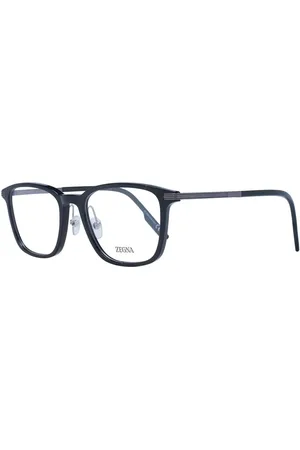 Ermenegildo Zegna Homme, Accessoires, Noir, Taille: ONE Size Montures optiques noires carrées pour hommes