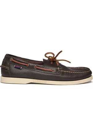 SEBAGO Homme, Chaussures, Brun, Taille: 44 EU Mocassins de yachting en cuir marron avec semelle antidérapante