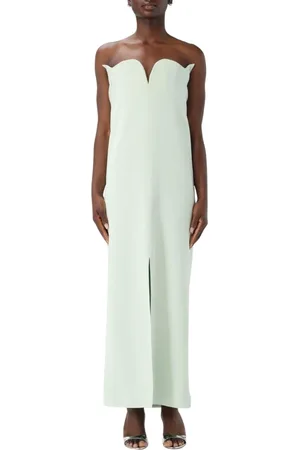 DEL CORE Femme, Robes, Vert, Taille: 38 FR Robe Drapée Menthe