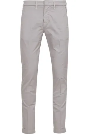 FAY Homme, Pantalons, Gris, Taille: W34 Pantalon Slim Fit en Coton Gris