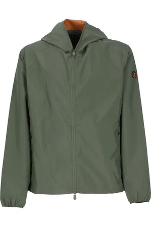 save the duck Homme, Vestes, Vert, Taille: L Veste Imperméable Verte à Capuche