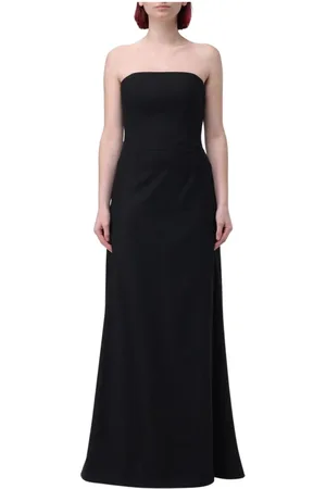 Alberta Ferretti Femme, Robes, Noir, Taille: 36 FR Robe Maxi Élégante Sans Bretelles Noire
