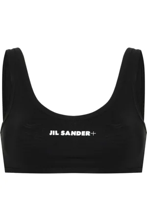 Jil Sander Femme, Tops, Noir, Taille: 38 FR Haut de Maillot de Bain Noir avec Logo