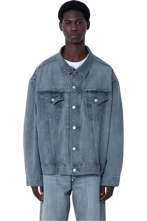 JUNYA WATANABE Homme, Vestes, Gris, Taille: S Veste en Denim à Panneaux avec Col Classique