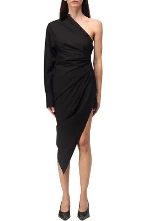 Alexander Wang Femme, Robes, Noir, Taille: 48 FR Robe Chemise en Popeline Noire