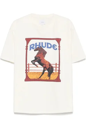 Rhude Homme, Tops, Blanc, Taille: L T-shirts et Polos Blancs