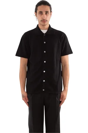 Daniele Fiesoli Homme, Chemises, Noir, Taille: L Chemise en Éponge Tricotée