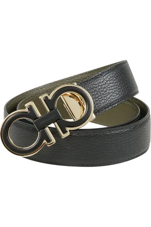 Salvatore Ferragamo Homme, Accessoires, Noir, Taille: 105 CM Ceinture Gancini Réversible et Ajustable