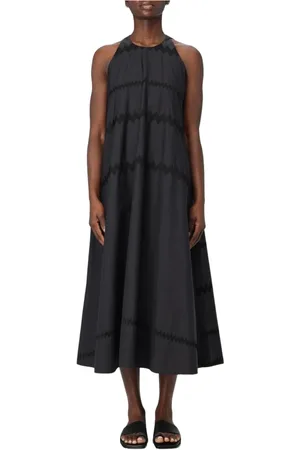 LIVIANA CONTI Femme, Robes, Noir, Taille: 34 FR Robe Midi Noire à Col Halter