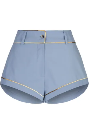 Amotea Femme, Shorts, Bleu, Taille: 44 FR Shorts Donna en Popeline Bleu Élégant