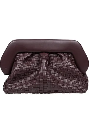THEMOIRÈ Femme, Sacs, Brun, Taille: ONE Size Sac pochette vegan tressé marron