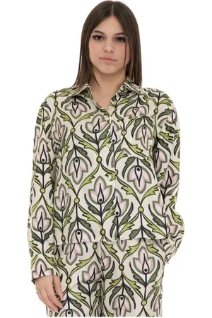 Max Mara Femme, Blouses et Chemises, Multicolore, Taille: 36 FR Chemisier en soie avec imprimé floral et poches