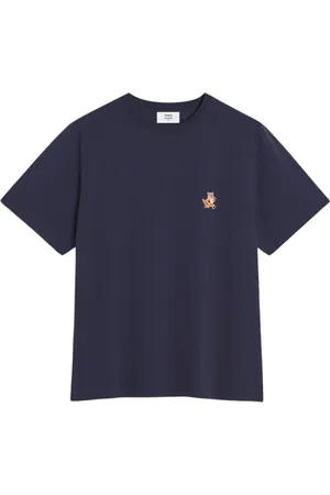 Maison Kitsuné Homme, Tops, Bleu, Taille: L T-shirt Speedy Fox Patch