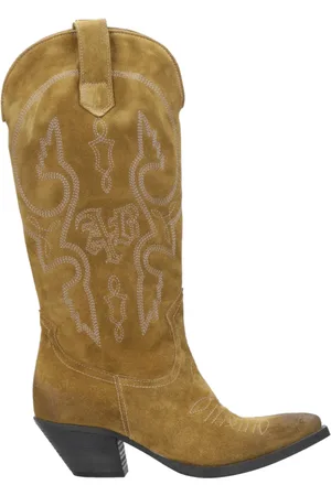 ANIYE BY Femme, Chaussures, Vert, Taille: 38 EU Bottes Texanes Vertes en Simili Cuir