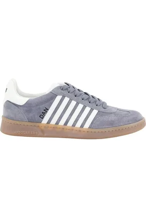 Dsquared2 Homme, Chaussures, Bleu, Taille: 39 1/2 EU Baskets Boxer en cuir