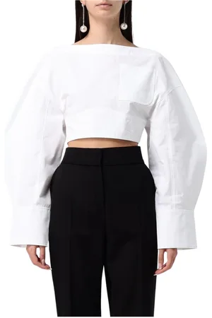 Jacquemus Femme, Blouses et Chemises, Blanc, Taille: 36 FR Chemise Blanche en Popeline avec Touche Contemporaine