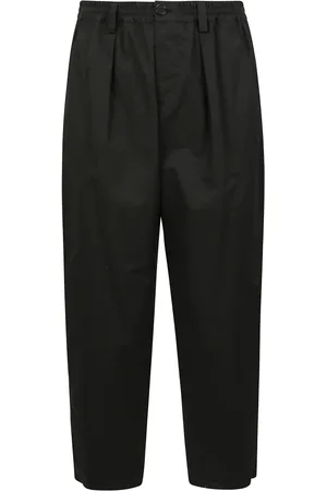 Marni Homme, Pantalons, Noir, Taille: M Pantalon en coton avec fermeture éclair cachée et bouton