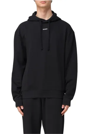 HUGO BOSS Homme, Sweatshirts et sweats à capuche, Noir, Taille: L Sweat à col rond classique avec bordures côtelées