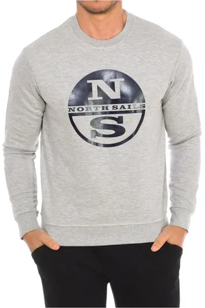 North Sails Homme, Sweatshirts et sweats à capuche, Gris, Taille: M Sweat à Col Rond Côtelé