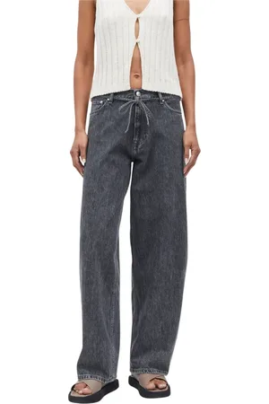 Samsøe Samsøe Femme, Jeans, Gris, Taille: 30 FR L30 Jean taille haute évasé et curvy