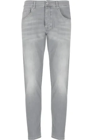 Don the Fuller Homme, Jeans, Gris, Taille: W32 Jean Gris en Coton avec Broderie