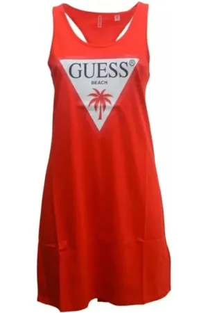 Guess Femme, Robes, Rouge, Taille: 36 FR Robe Logo Cherry Bloom