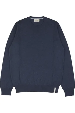 BROOKSFIELD Homme, Pulls, Bleu, Taille: M Pull en Coton à Manches Longues Côtelé